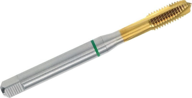 Метчик M9x1.25 машинный HSS-E PM 6HX DIN 371 PREMIUM с покрытием TiAlN для сквозных отверстий Form B AGIR
